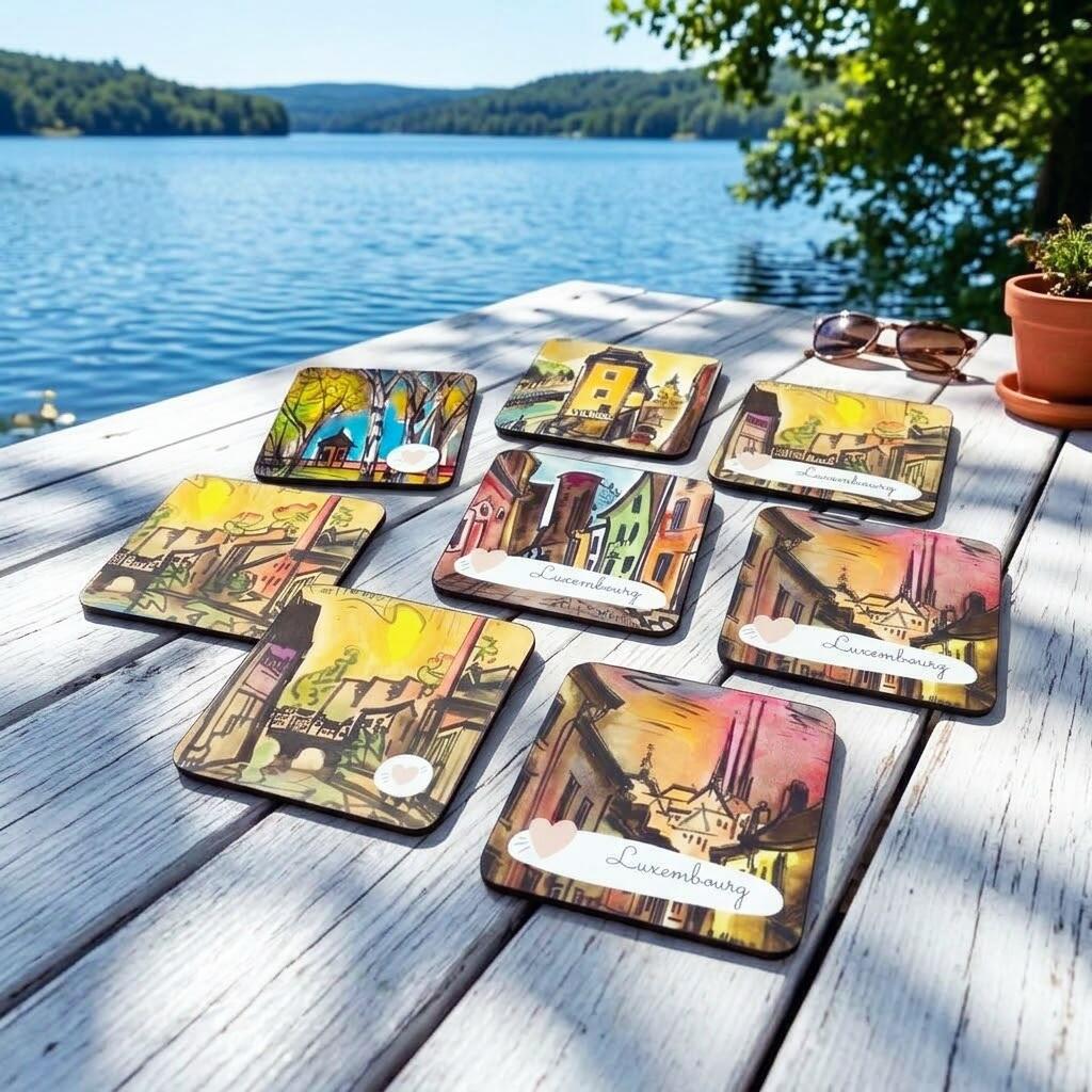 Sous-verres de luxe Luxembourg Pastel Dreams (lot de 6)