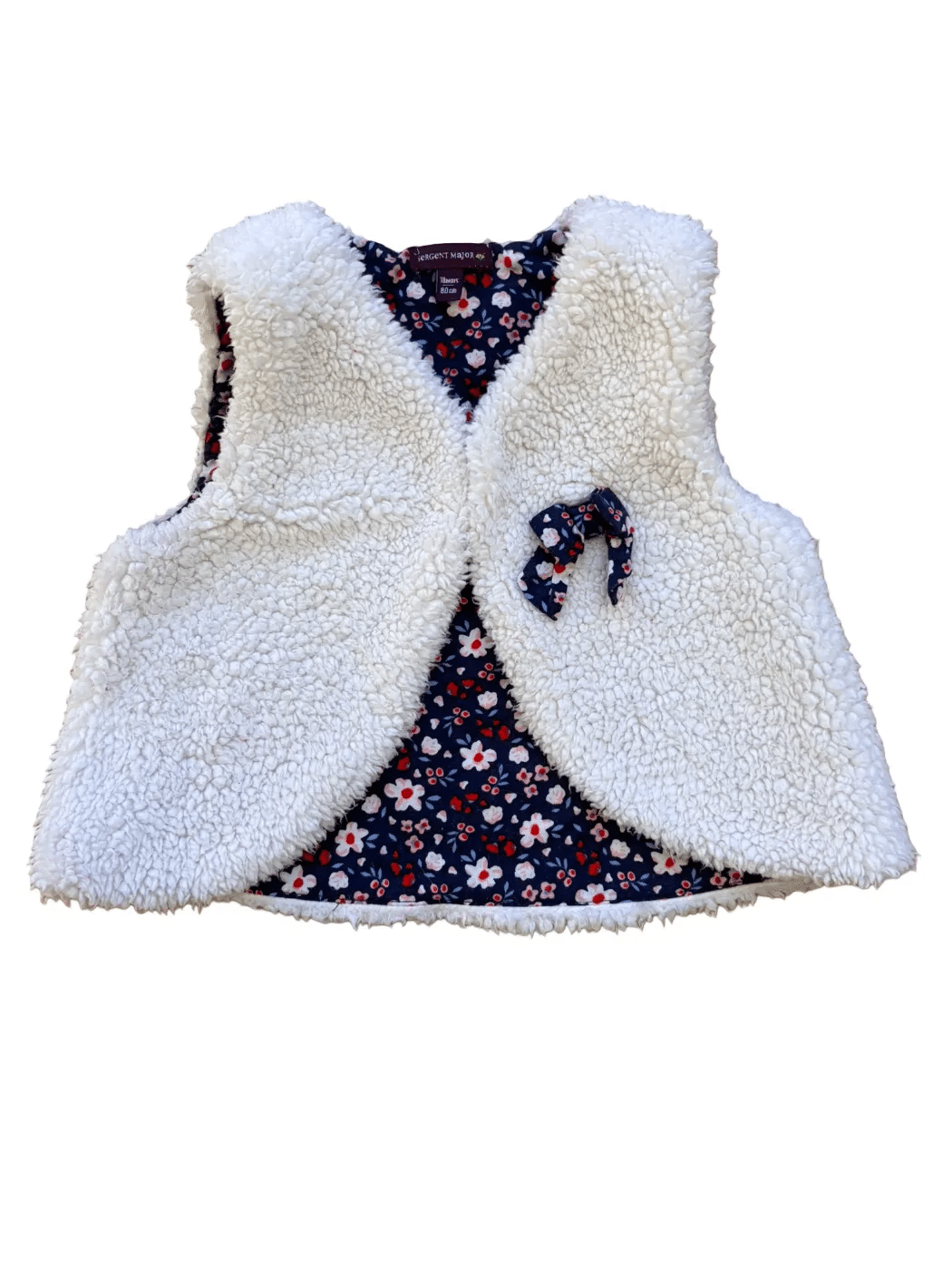 Sergent Major Cream Sherpa Vest (18M / 80)