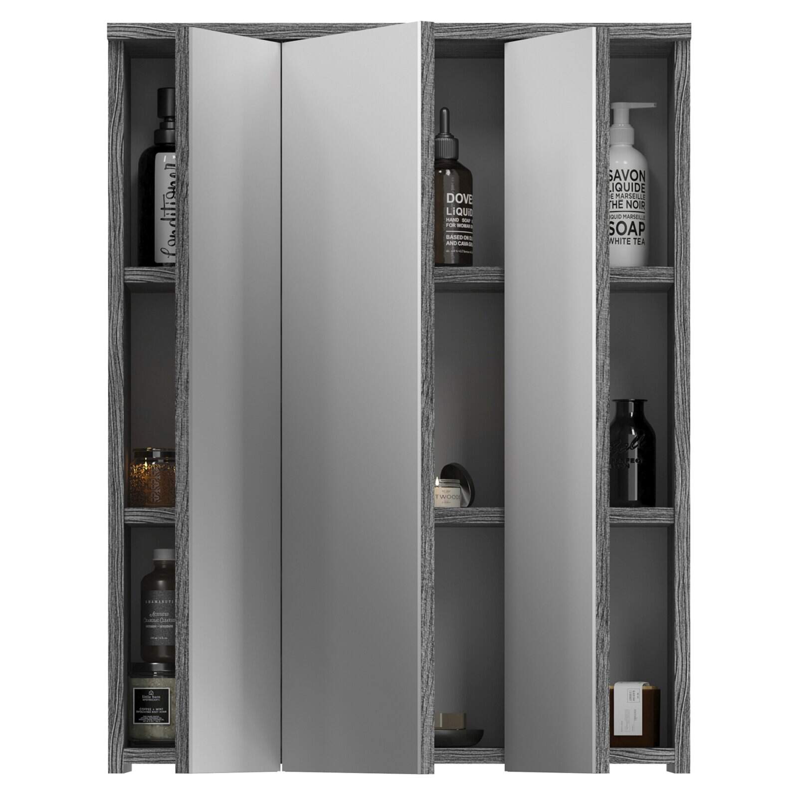 Armoire de toilette - argent fum - 60 | Letzshop