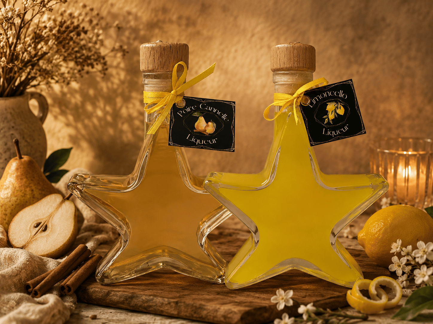Bouteille de liqueur en forme d'étoile, 0,2 L