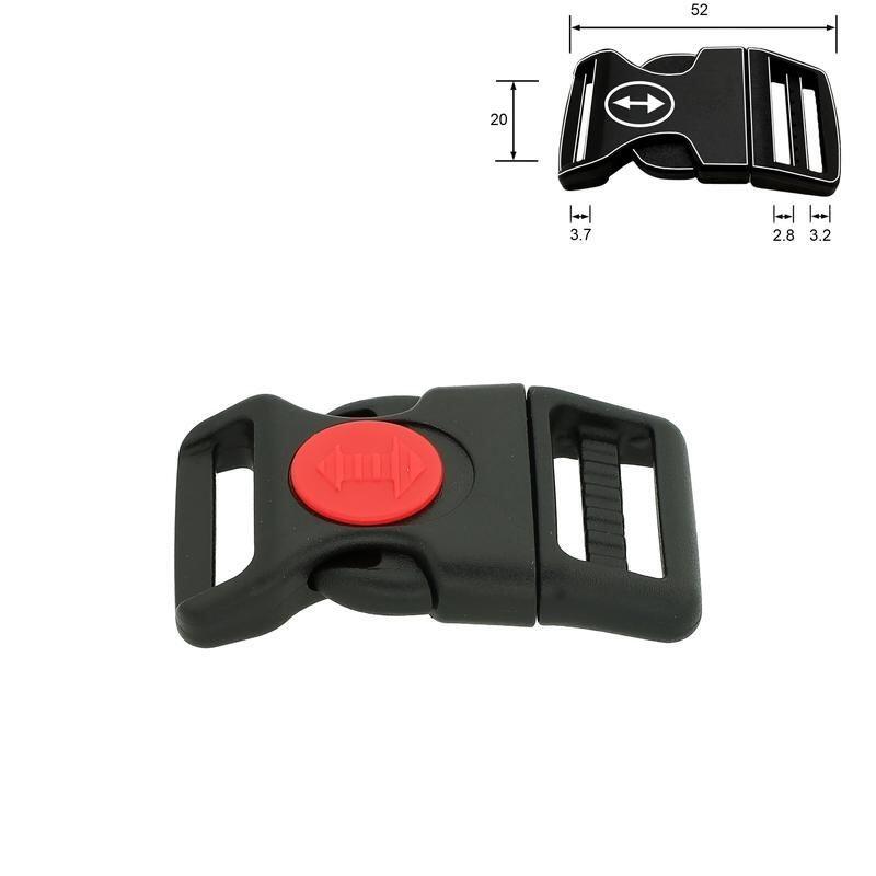 Boucle à clip en plastique de 20 mm avec verrou de sécurité