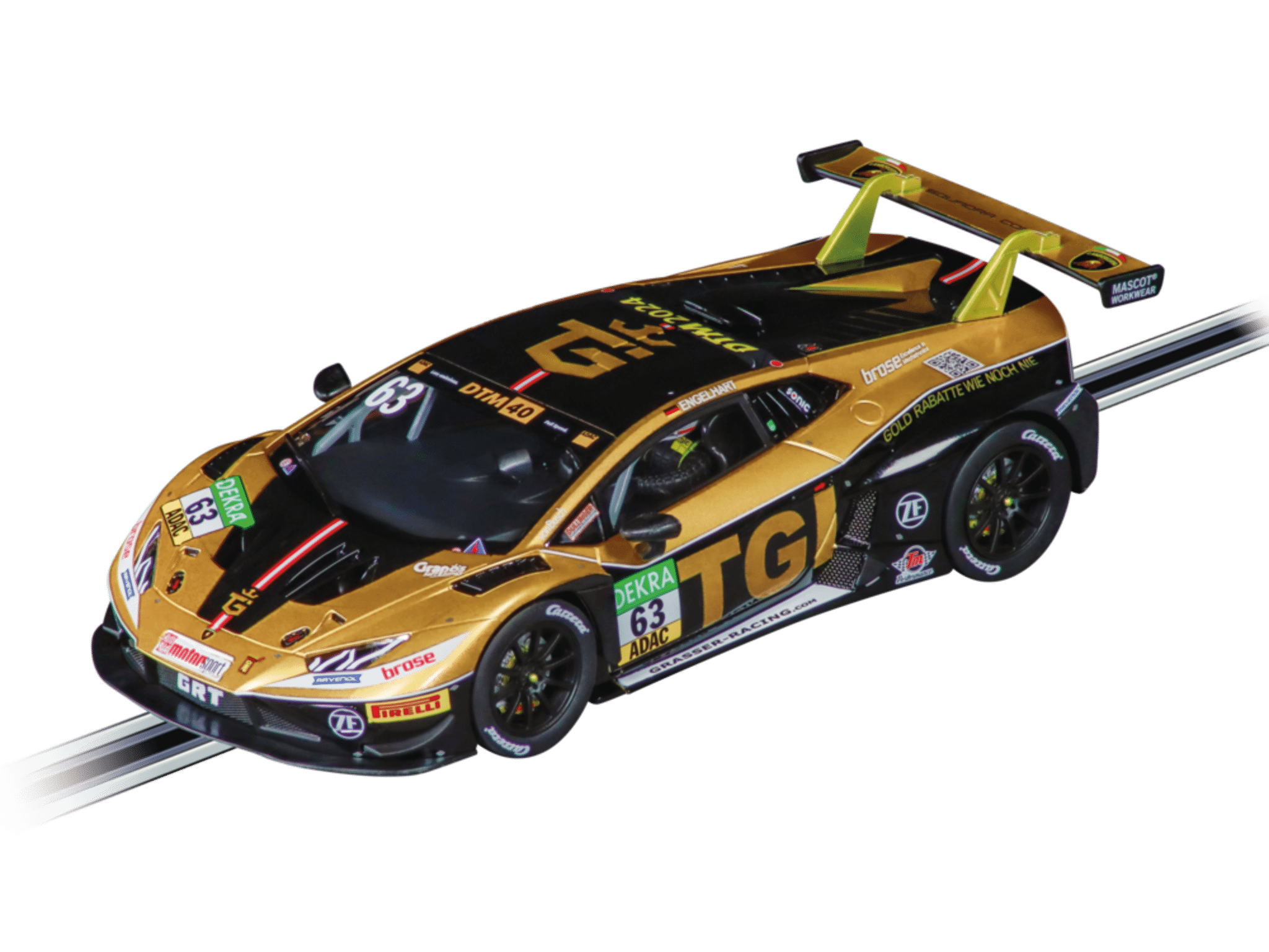 Carrera 20023986 Lamborghini Huracán GT3 Evo2 'GRT Grasser Racing Digital 124 - Slotracing