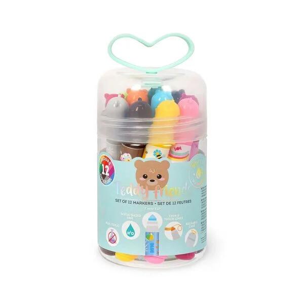 Teddy Friends Set mit 12 Filzstiften