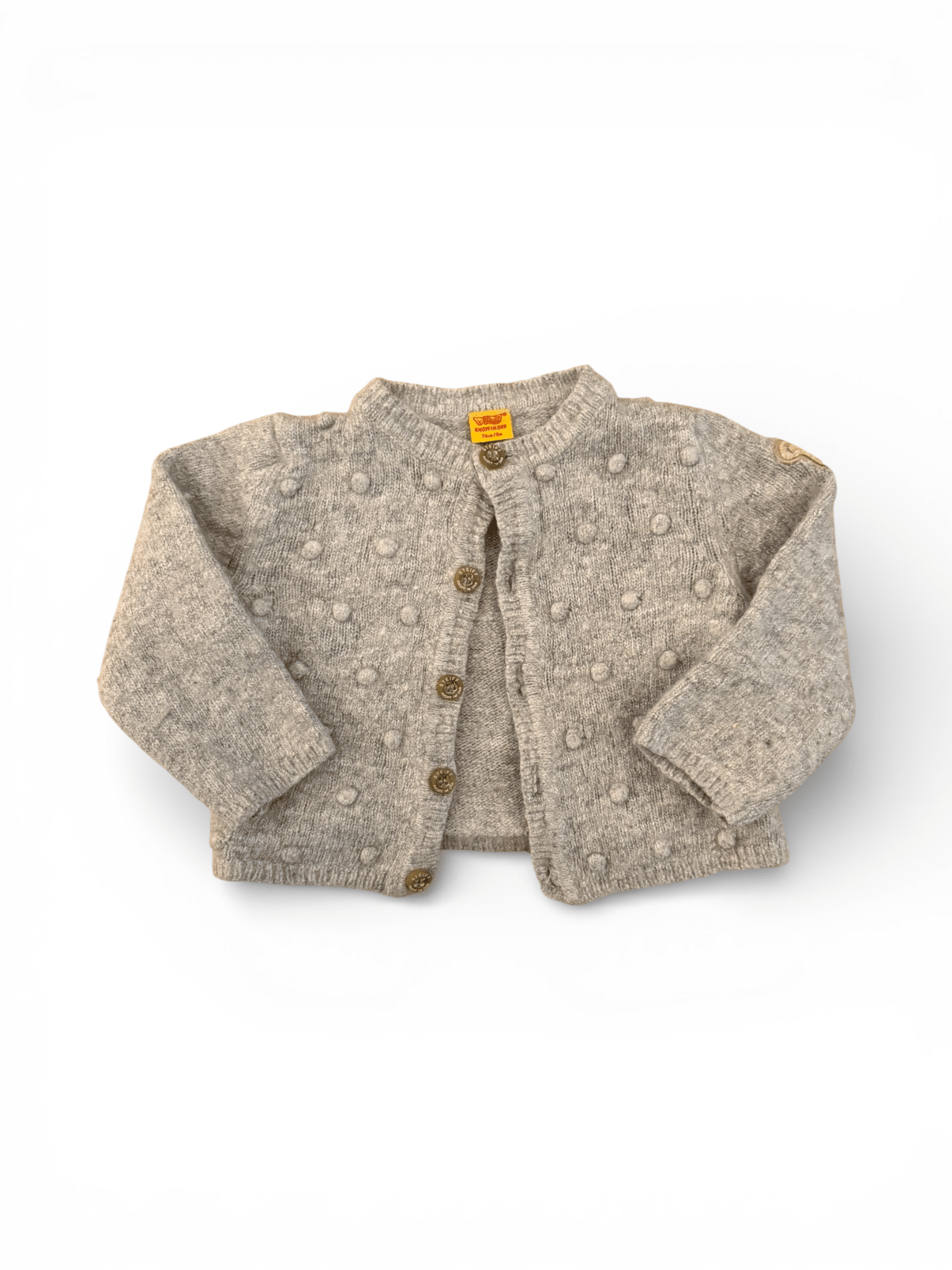 Steiff Grey Bobble Knit Cardigan (9M)