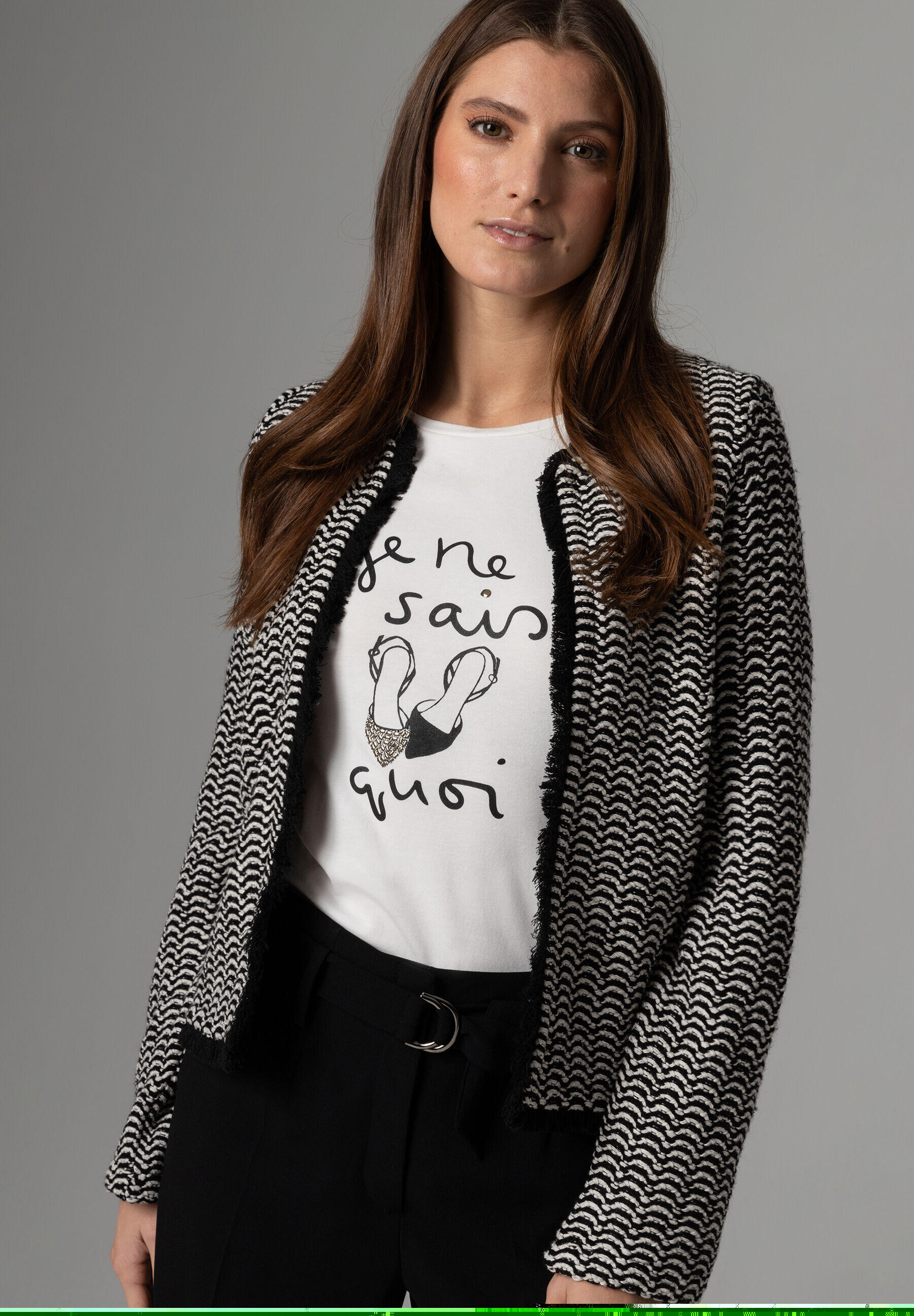 Veste en jersey bicolore