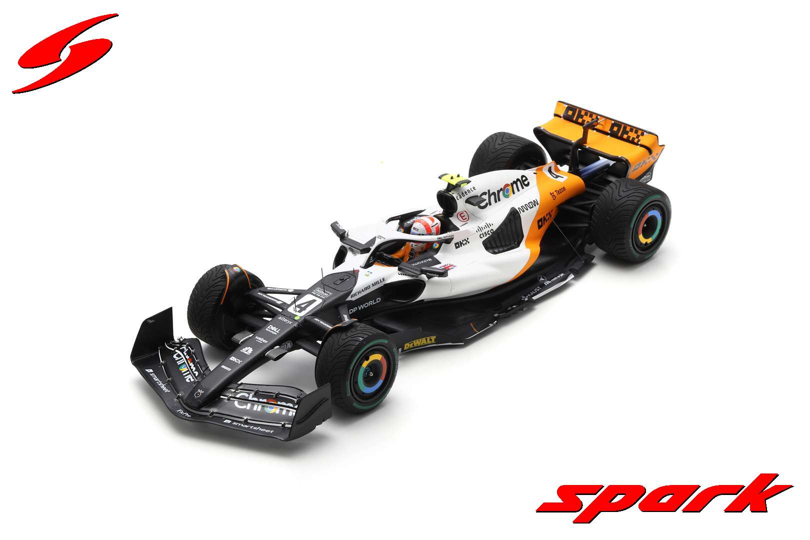 Miniature Spark 1/18 McLaren MCL60 N°4 – Lando Norris, GP Monaco 2023 (Précommande)