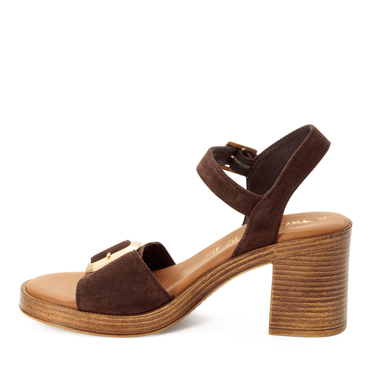 Sandalette mit Plateau und Blockabsatz