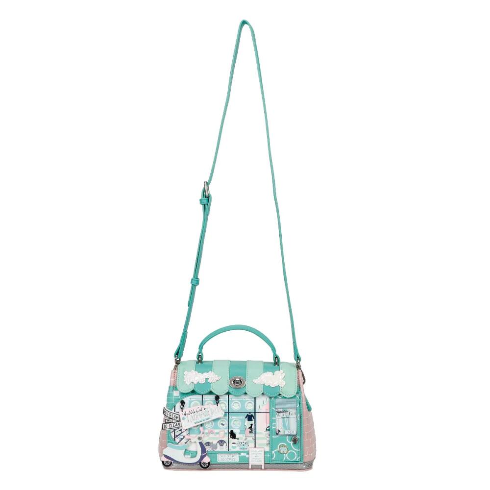 VENDULA LONDON BUBBLE CATS LAUNDROMAT Mini Grace Bag