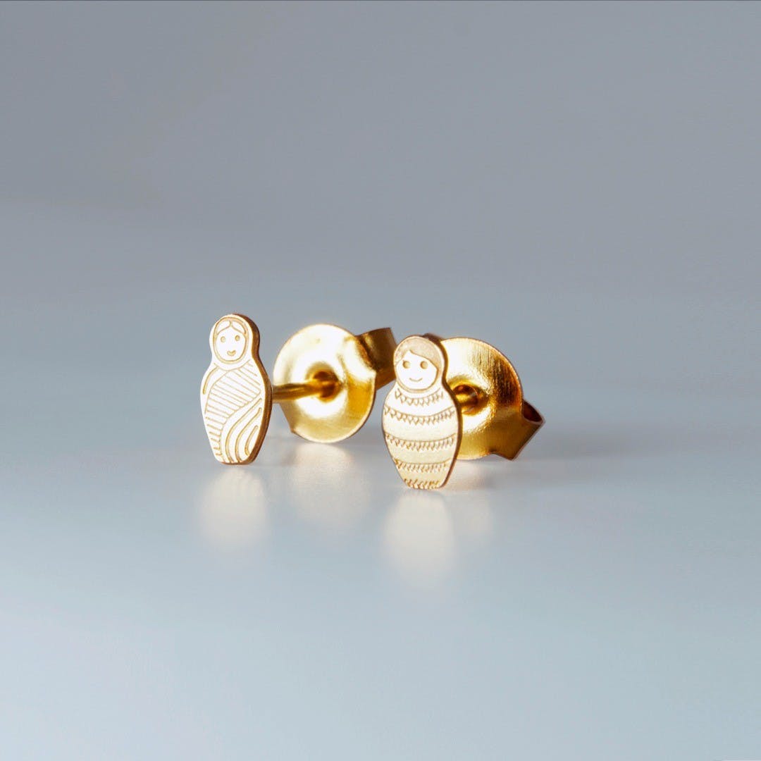 Matriochkas  boucles d'oreilles