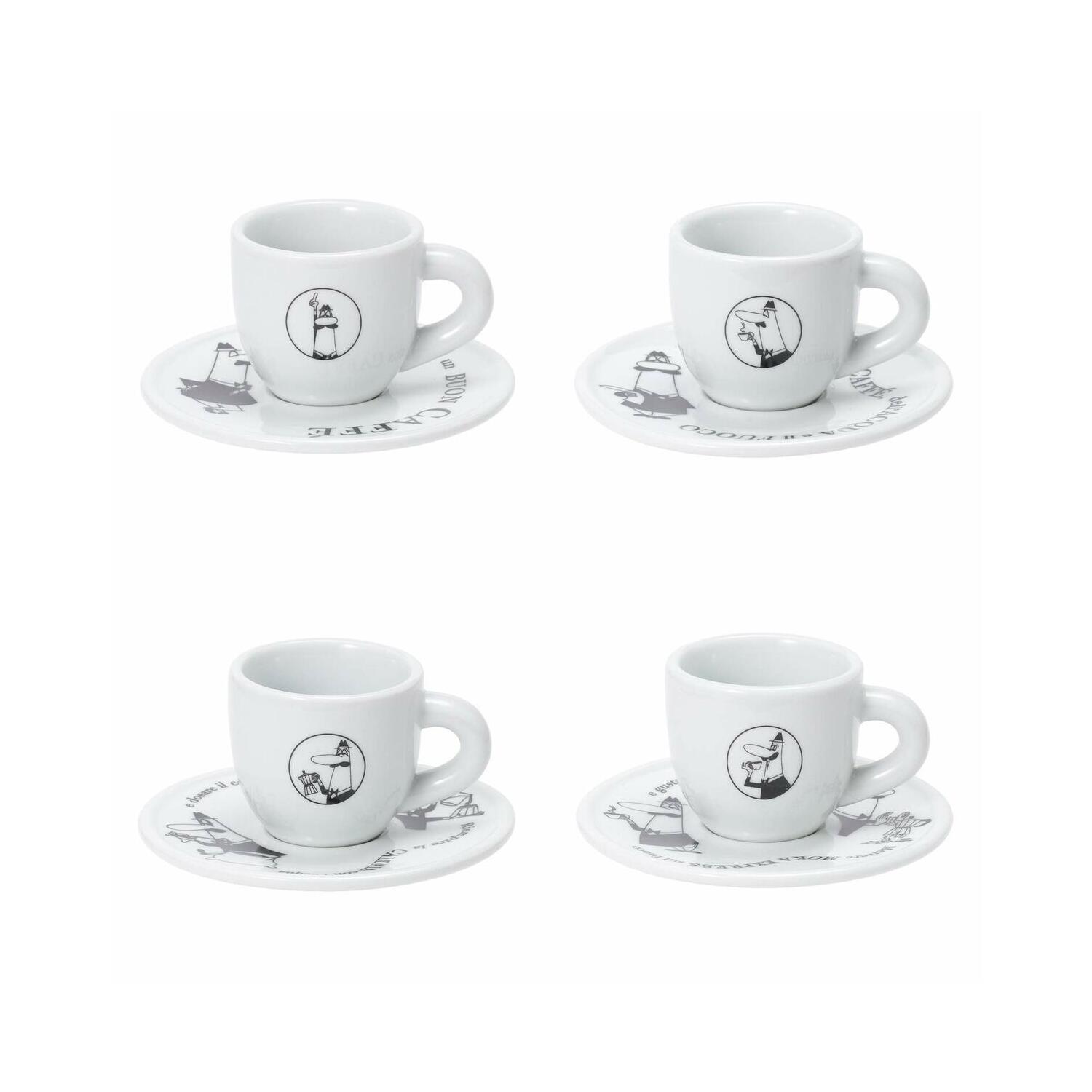 BIALETTI MOKA SET 4 CUPS MOKA CAROSELLO  Y0TZ033