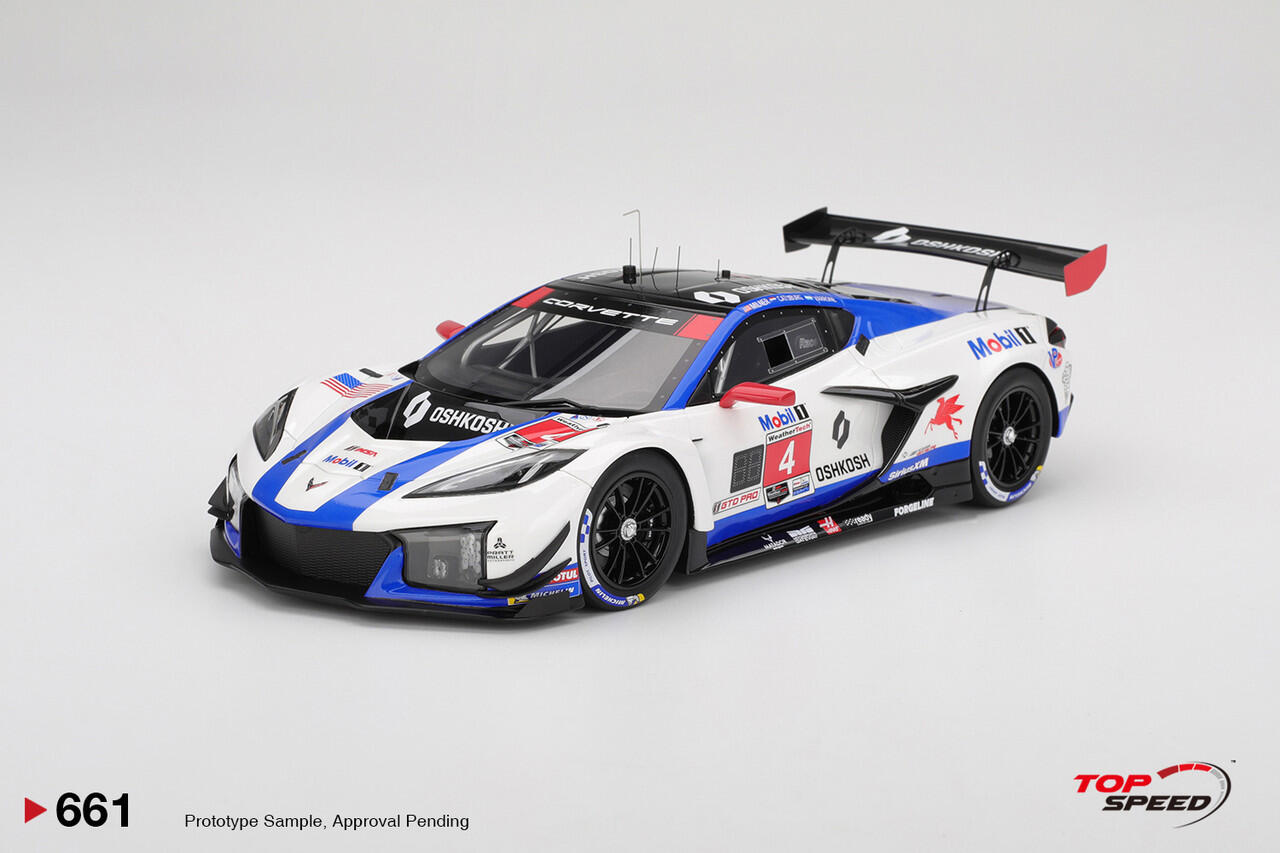 [Pre-order] TopSpeed - #TS0661 - Chevrolet Corvette Z06 GT3.R #4 Corvette Racing by Pratt Miller Motorsports - 2025 Sebring 12 Hours - 1/18