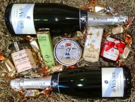 Paniers cadeaux gourmands champagne Bonbons et chocolat Mélanges pour apéritif Confitures et gelées Sommellerie de France Bascharage