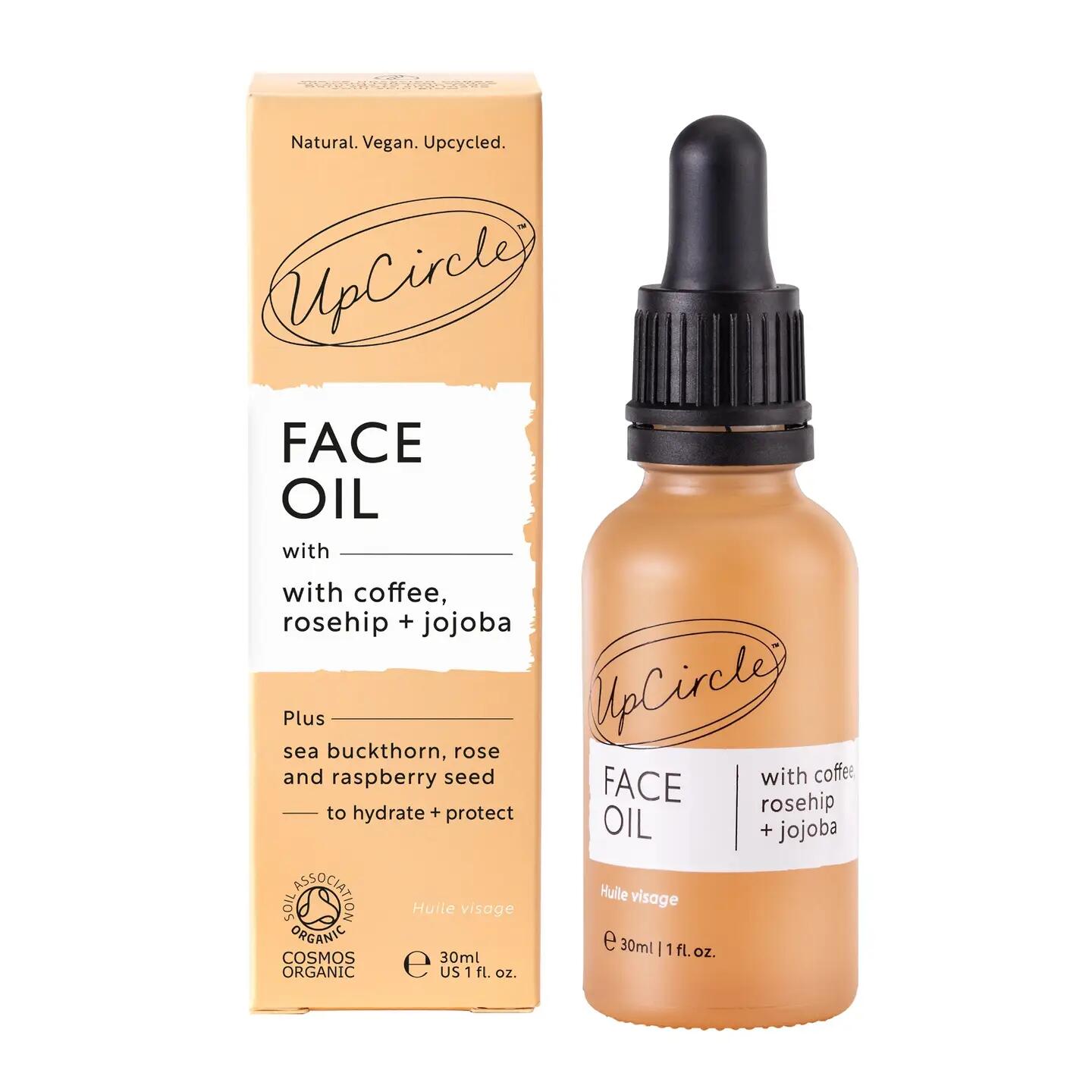 Huile visage bio au café revalorisé, à l'églantier et au jojoba - 30 ml