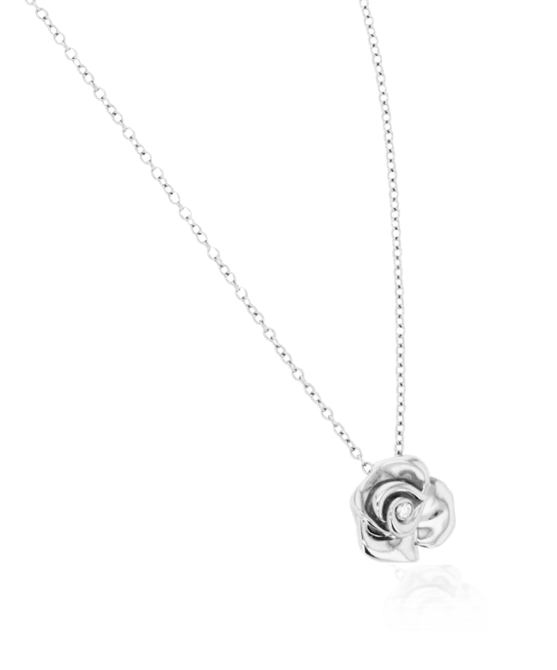Schroeder Joailliers pendant from the "Rose of Luxembourg" collection in 18k white gold