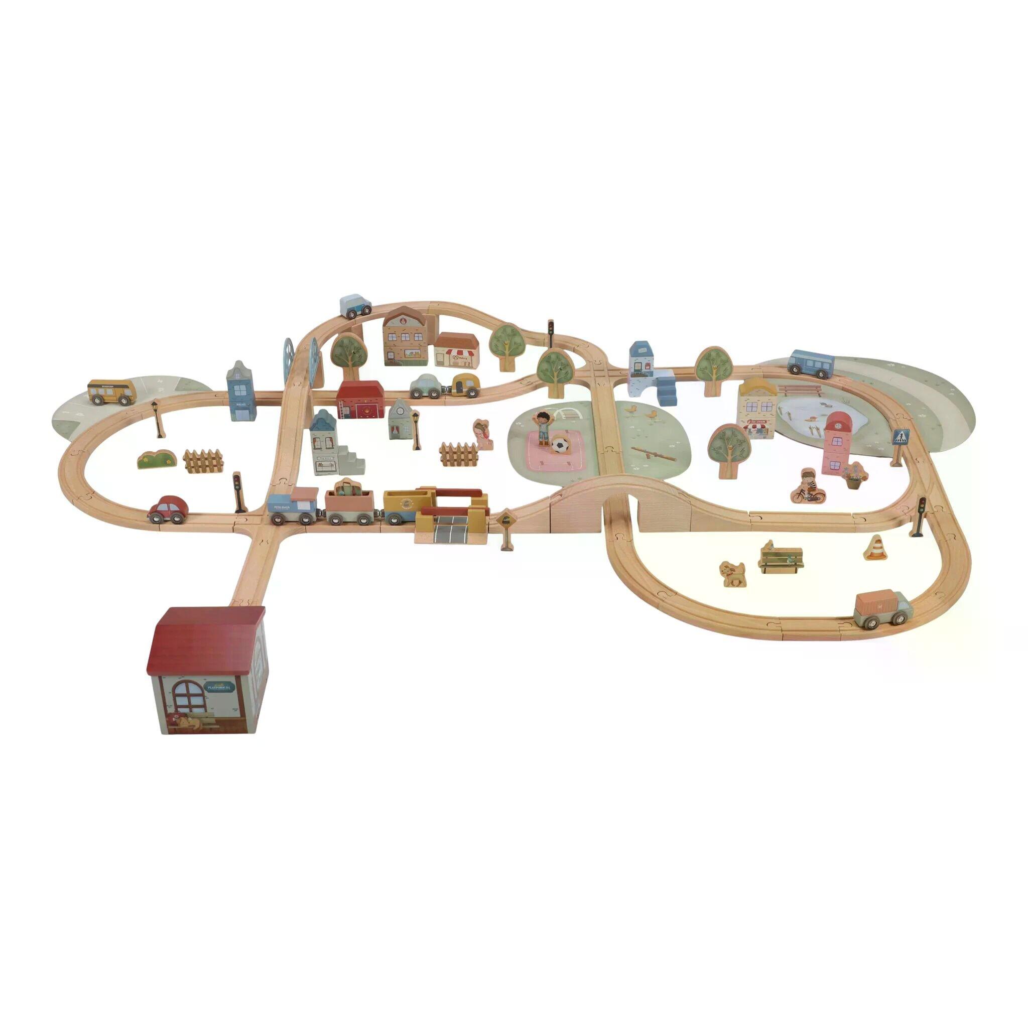 Rails de chemin de fer en bois – XL