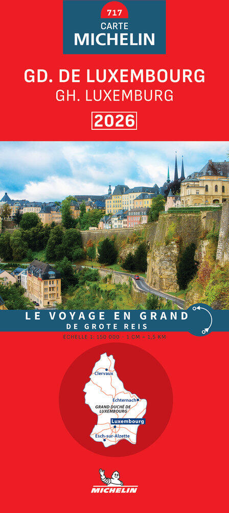 Grand-Duché de Luxembourg 2026 (Carte routière et touristique) 