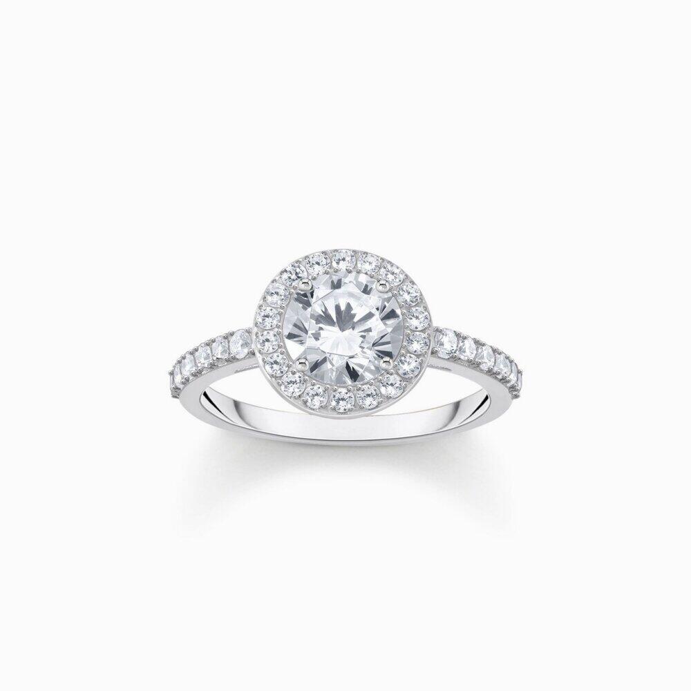Thomas Sabo - TR2475-051-14-50 - Bague - pour femme - Blanc scintillant - Taille 50