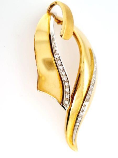 Anhänger aus 18K Gelbgold und 18K Weissgold mit 0.20ct natürlichen Diamanten