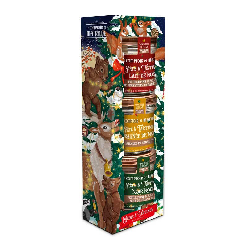 3 x 100g Christmas chocolate spread gift set