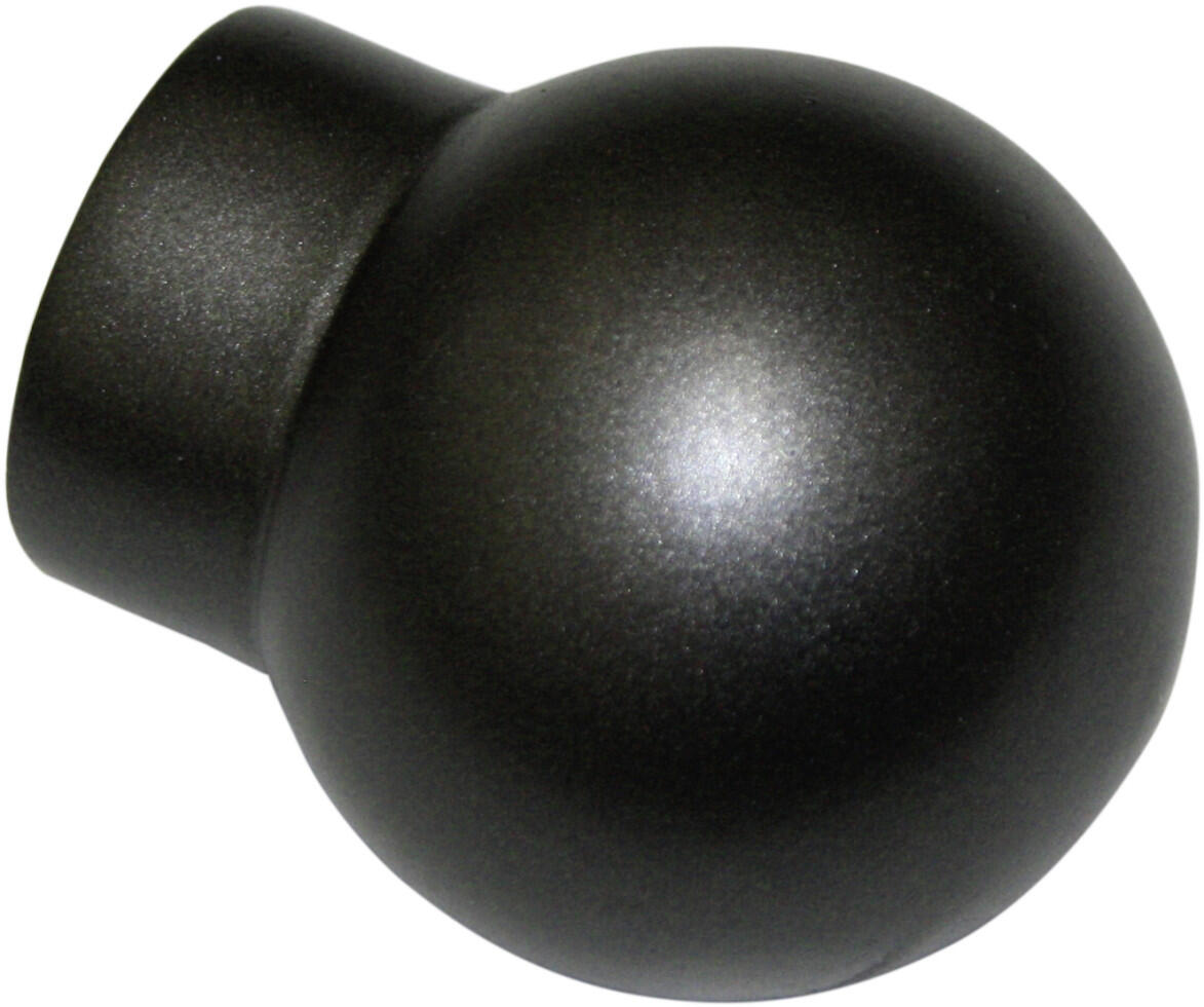 Gardinia Ball-end Cap, black nickel, Ø 16/19 mm, 2 pieces