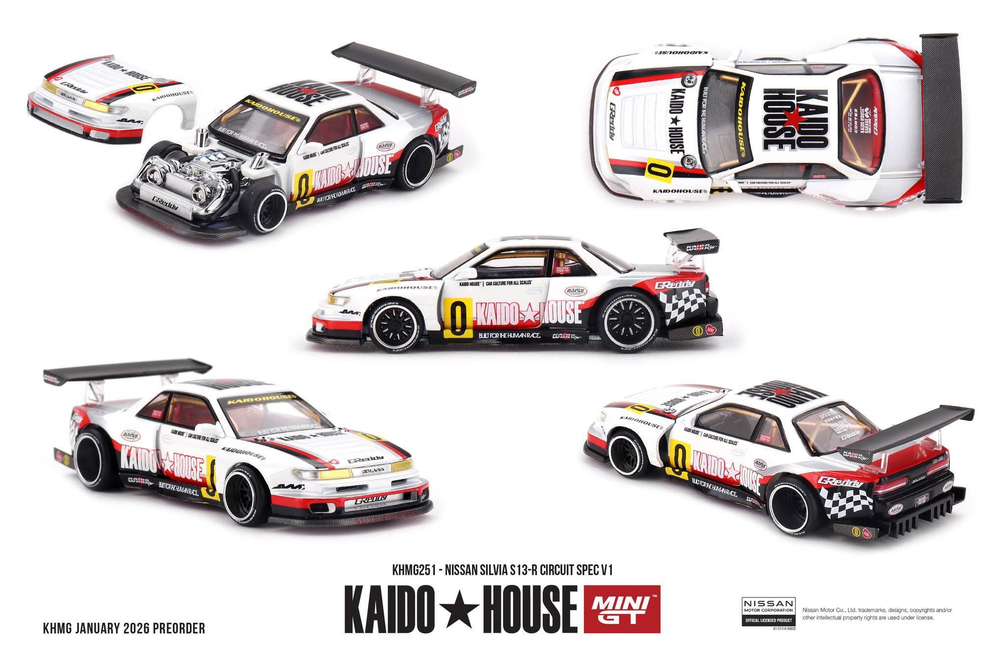 [Vorbestellbar] Kaido★House / Mini GT - #KHMG251 - Nissan Silvia S13-R Circuit Spec V1 - 1/64