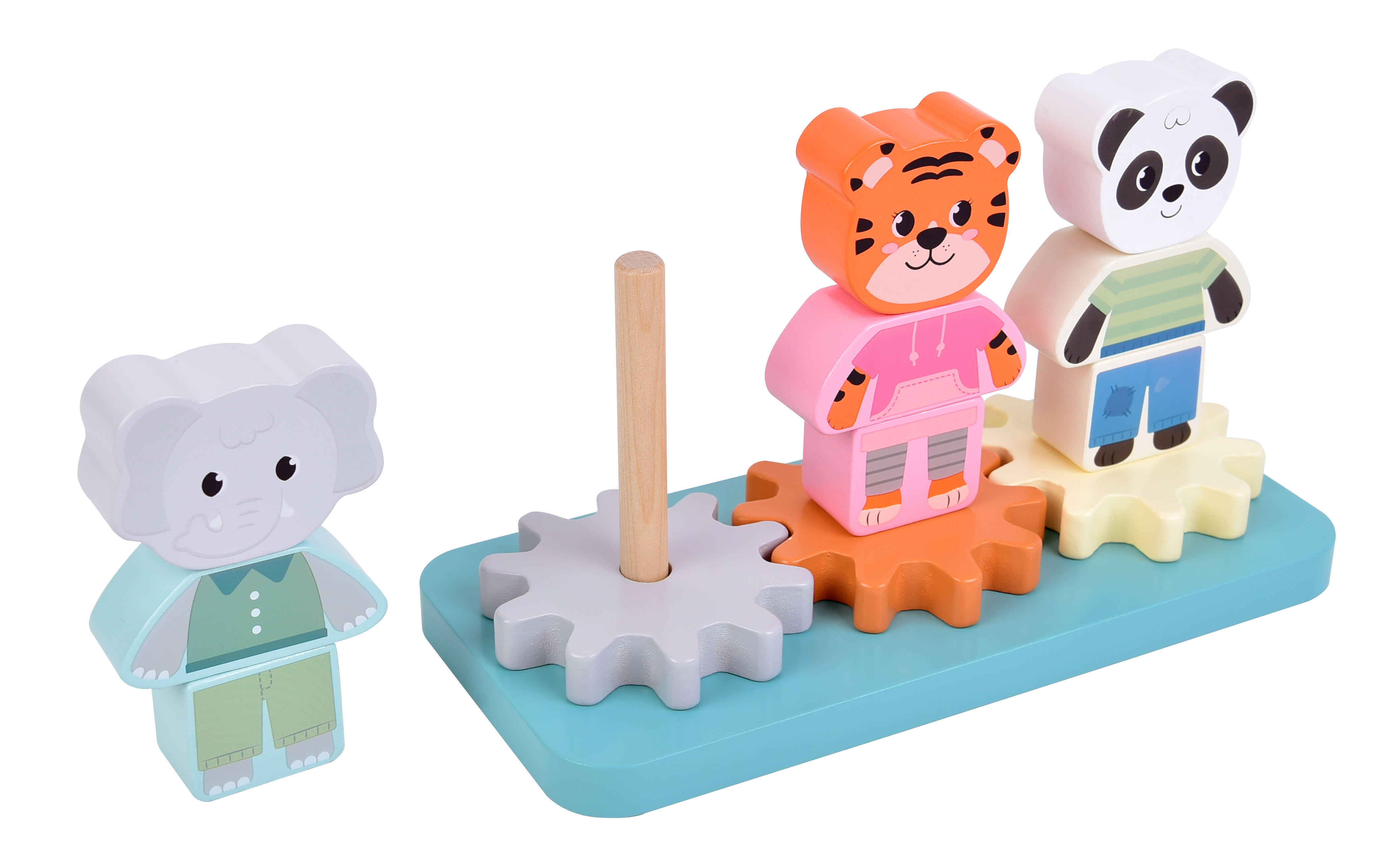 Stapelspiel mit Zahnrad "Jungle Friends" - Small foot 12762