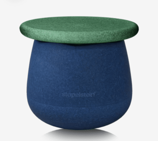 Stapelstein Dynamic small – Kinderhocker-Set for balance and movement for ages 3 and up, Color: Waters and Greens