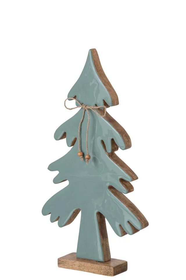 Tanne - Weihnachtsbaum aus Holz - türkisblau lackiert auf der Vorderseite 265335 - 561