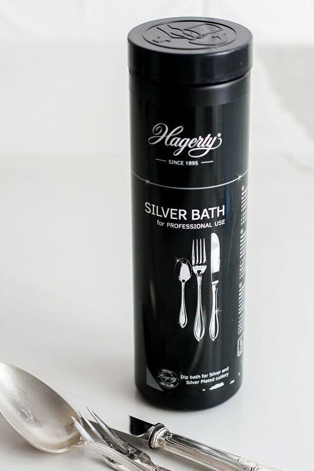 Hagerty SILVER bath,  Dip pour couverts,  produit pour nettoyer l'argenterie Formule à usage domestique.   Bain pour nettoyer et p