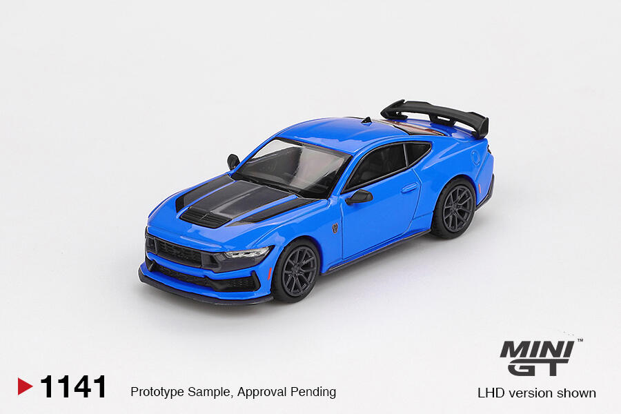 [En précommande] Mini GT - #MGT01141-L - 2024 Ford Mustang Dark Horse- Grabber Blue - 1/64