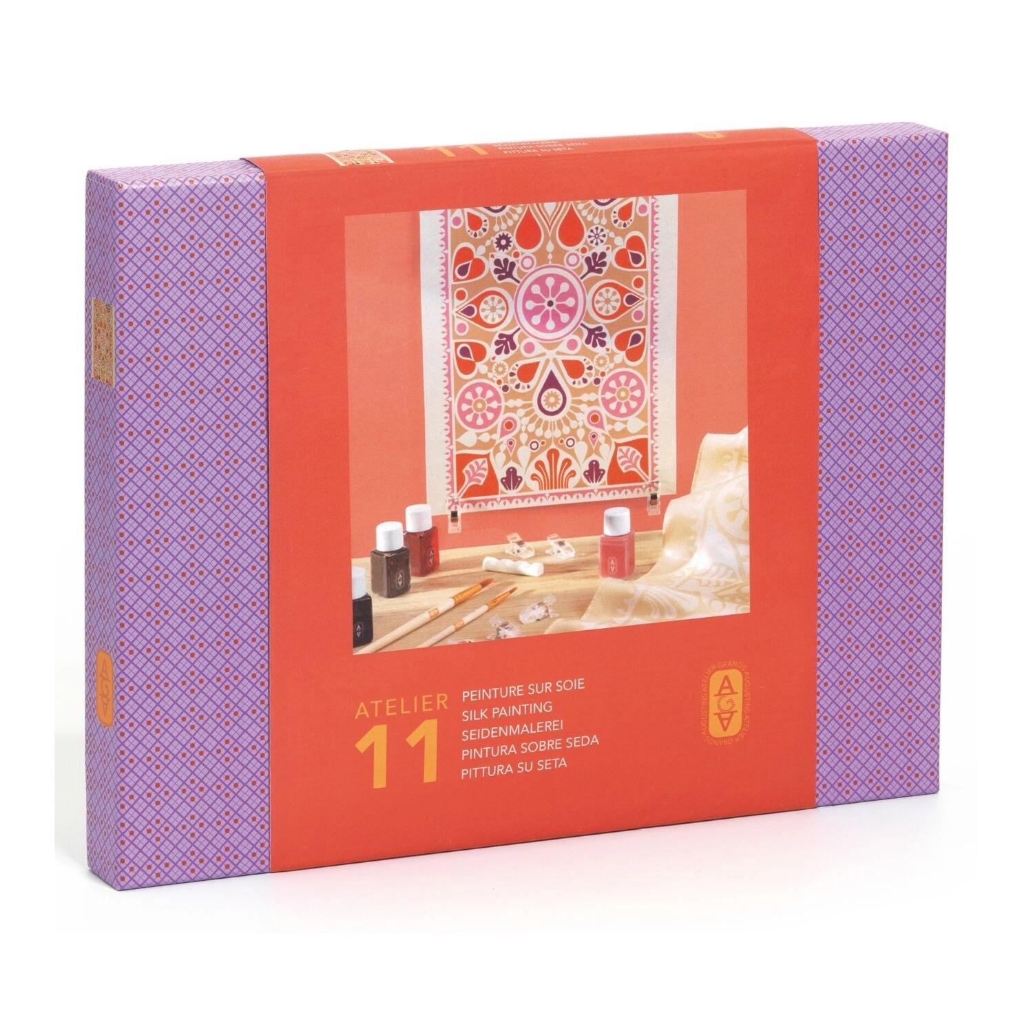 Peinture sur soie - fleurs - ATELIER 11 - DJECO GA10011