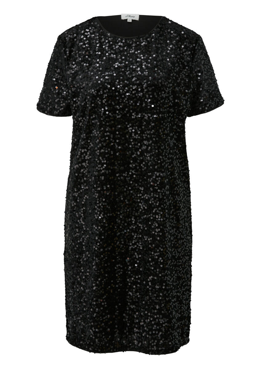 Robe à paillettes à manches courtes