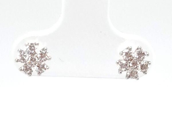 # Earrings in 18K white gold with zircon