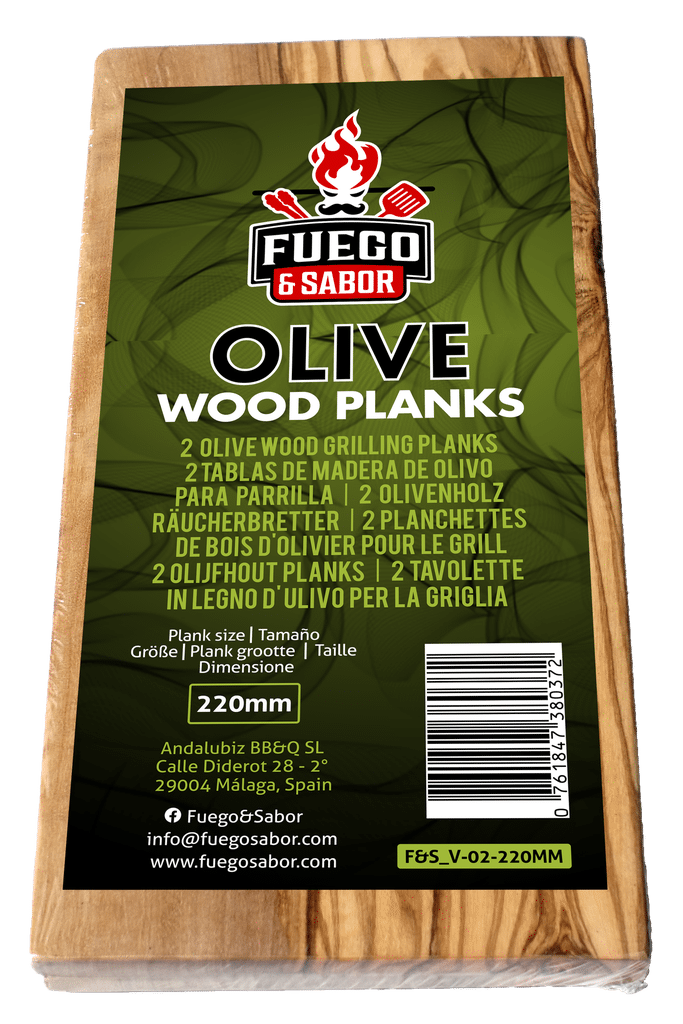 Fuego 2x Olive Wood Grilling Planks, Letzshop