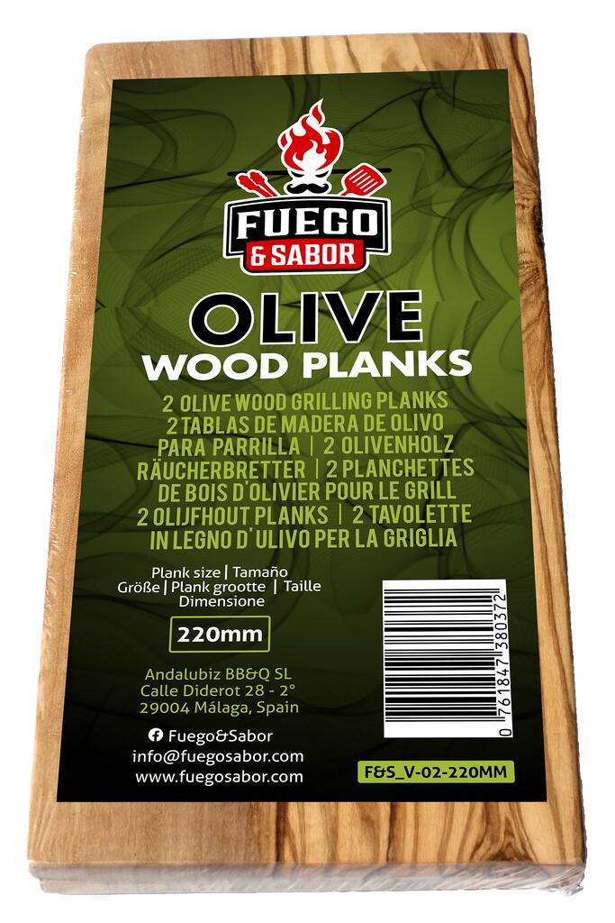 Fuego 2x Olive Wood Grilling Planks, Letzshop - Main Image