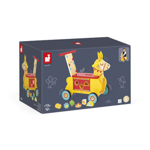 Janod Llama balance bike for pushing with sorting Letzshop