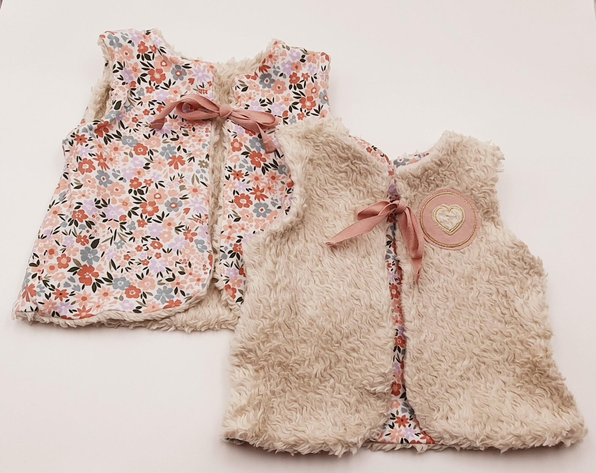 Gilet réversible douceur pour fille "Liberty"