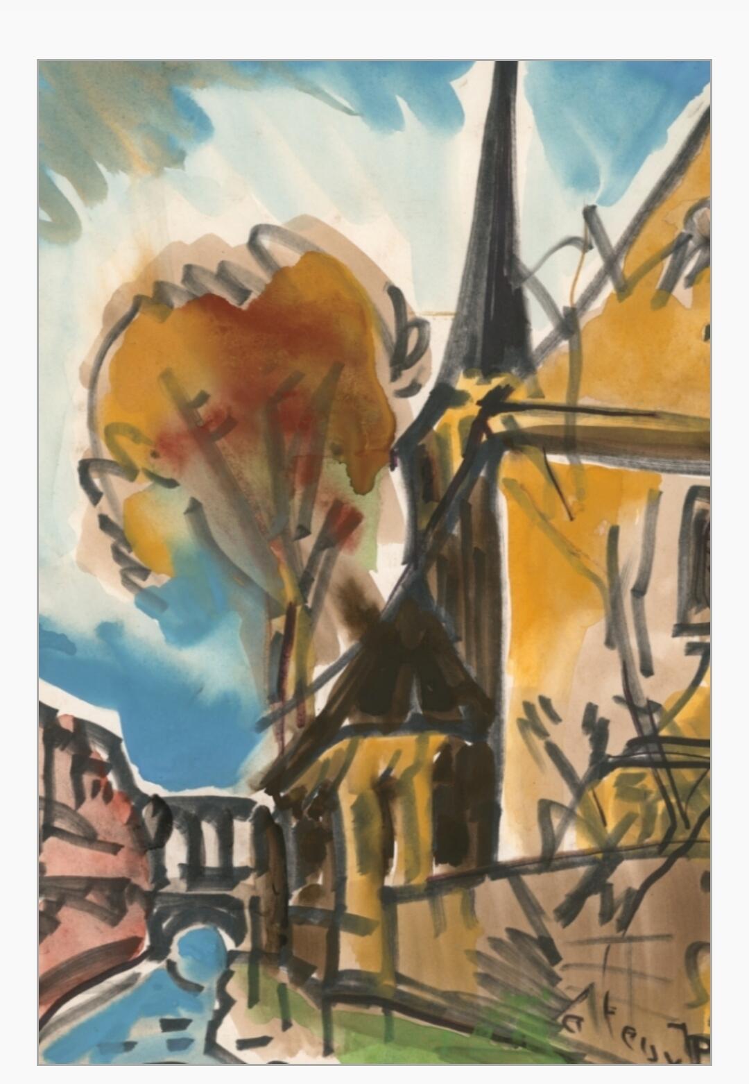 Limited Edition Gallery Print 60x90 cm (Abbeye Neumünster, Jean-Pierre Calteux 1911-1983) 