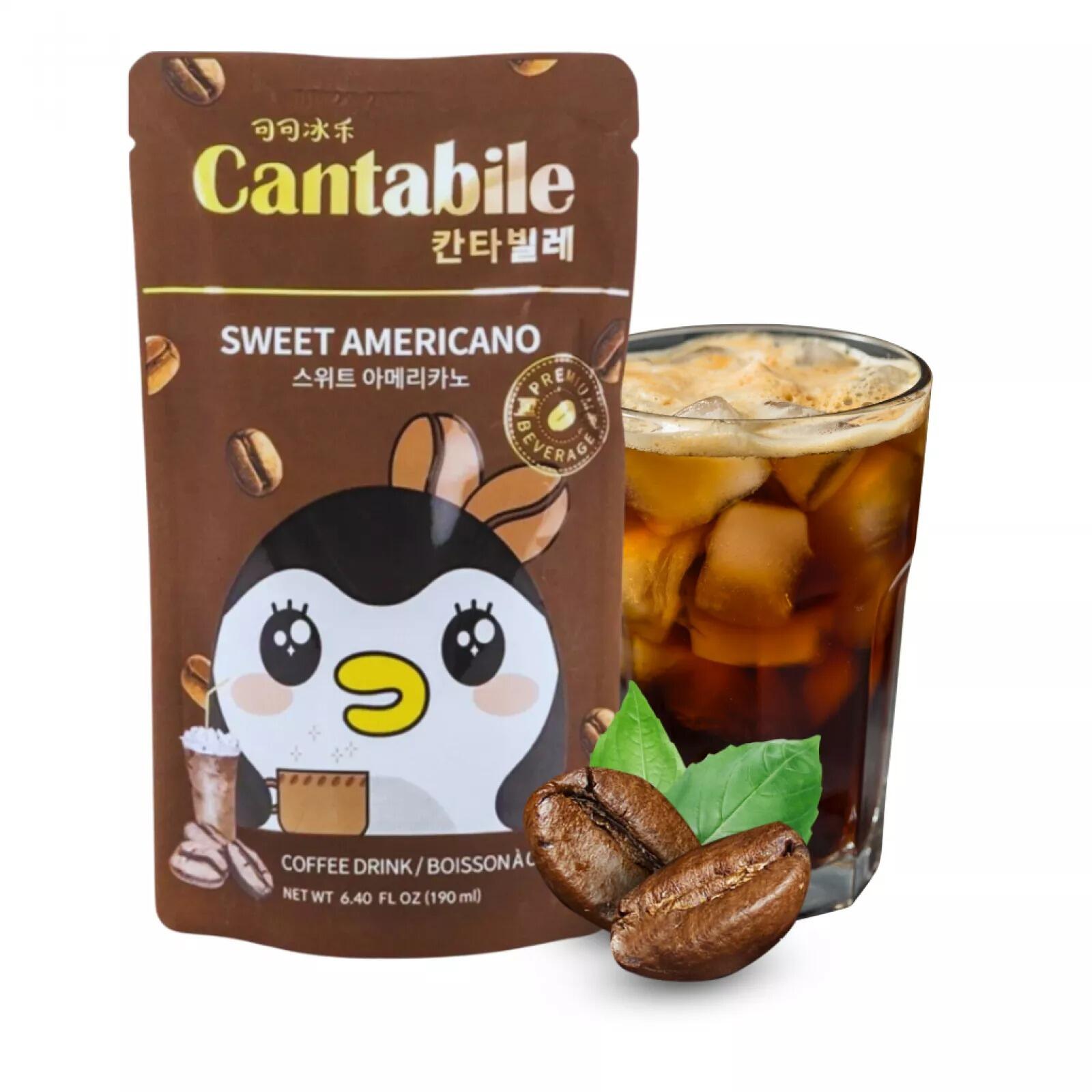 CANTABILE - Boisson coréenne Café American Sucrée - 230ml -Parfait pour mélanger à un shaker de glace
