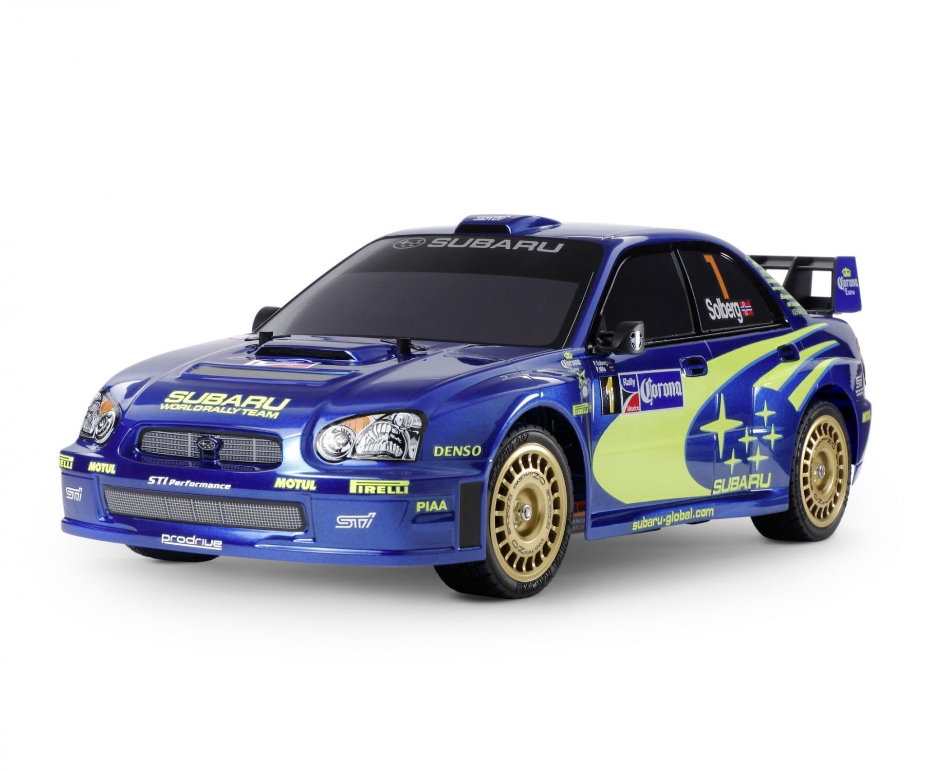 Tamiya RC TT-01E Subaru Impreza WRX 2004 Rallye Peter Solberg 4WD Modèle télécommandé à l'échelle 1:10 Tam: 47372 RTR