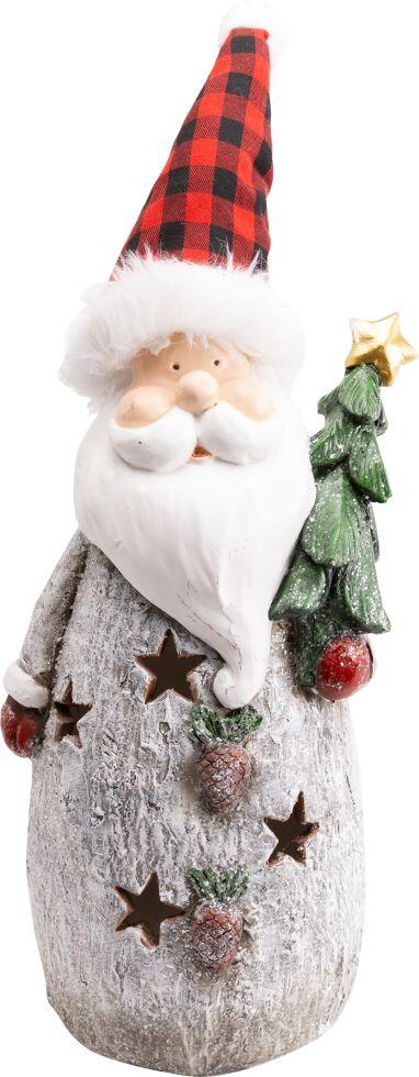 TrendLine decorative figurine of Santa Claus, 43 x 18 cm, grey
