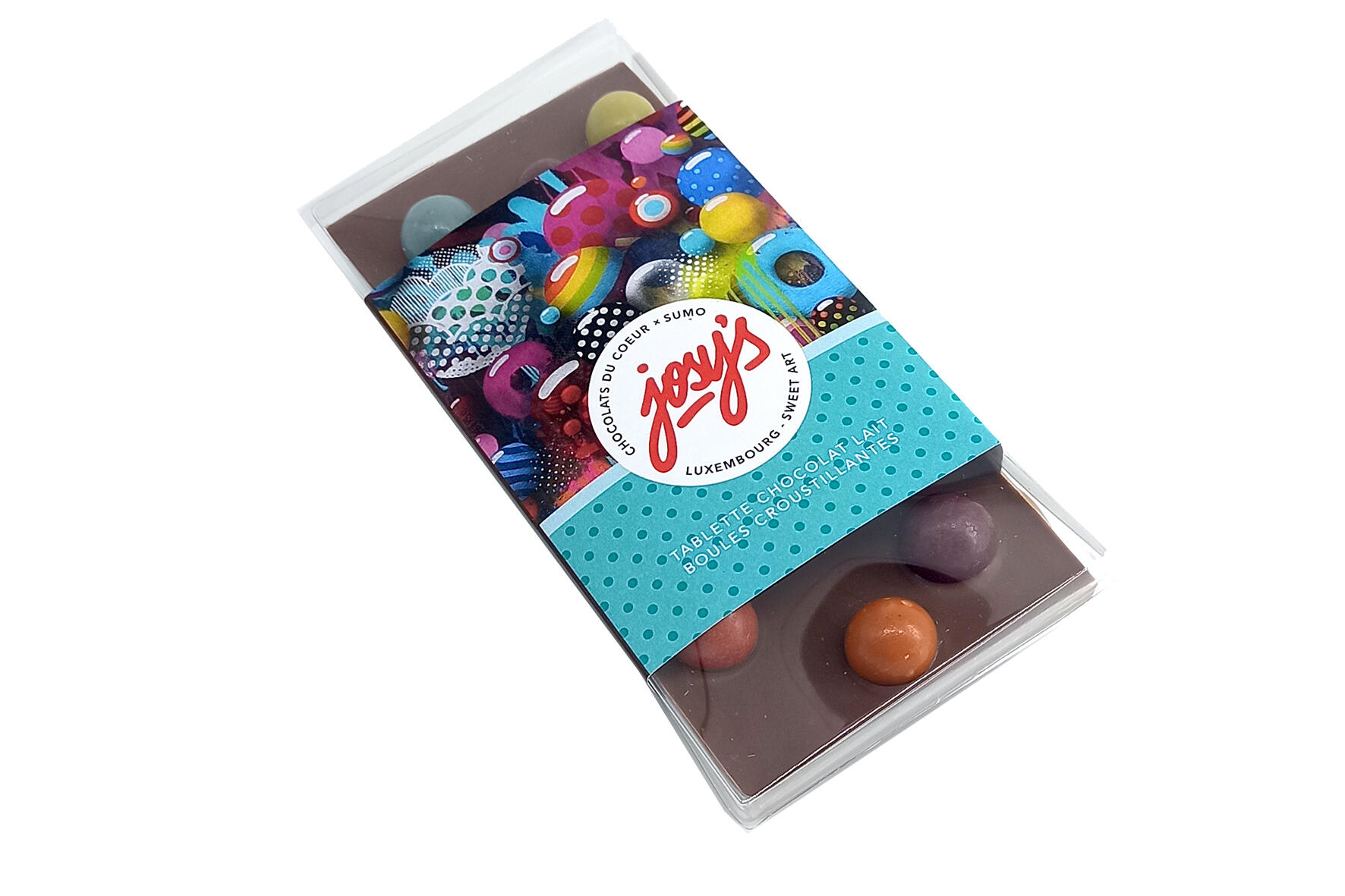 TABLETTE CHOCOLAT LAIT  BOULES CROUSTILLANTES, Fairtrade 95gr.