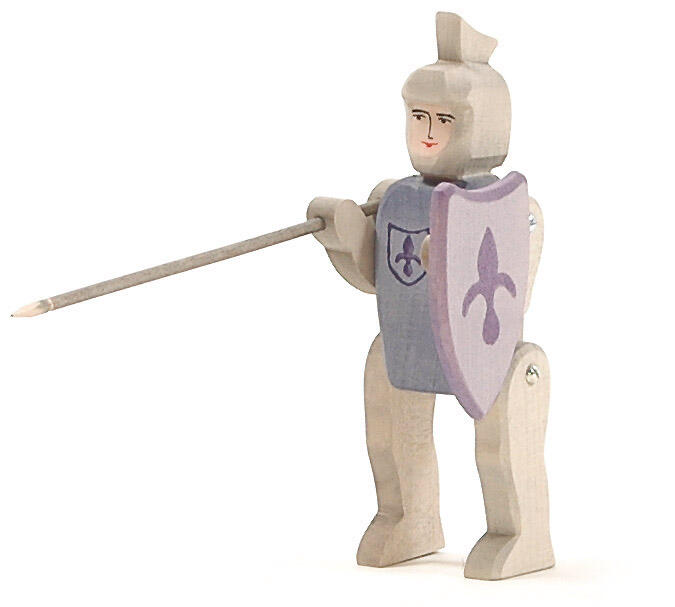 Chevalier bleu chevauchant