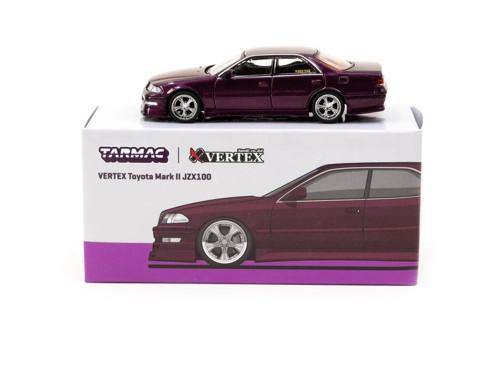 Tarmac Works - #T64G-024-PU - Vertex Toyota Mark II JZX100 - purple - 1:64