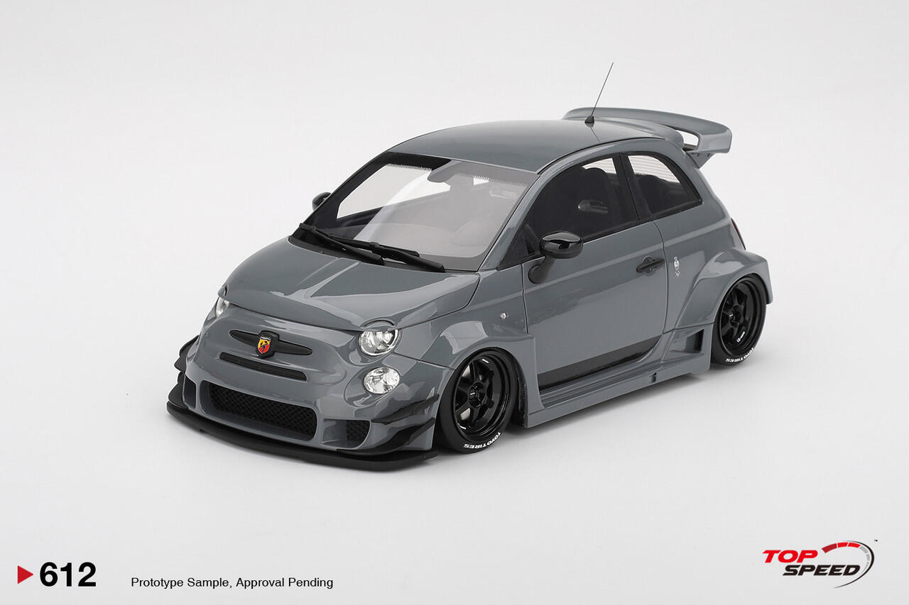 [Available for pre-order] TopSpeed - #TS0612 - 2025 Abarth LB-WORKS x Abas Works 595 - Grey - 1/18