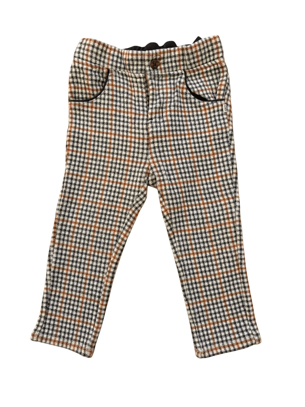 Obaibi Pantalon à carreaux avec revers (18M / 80)