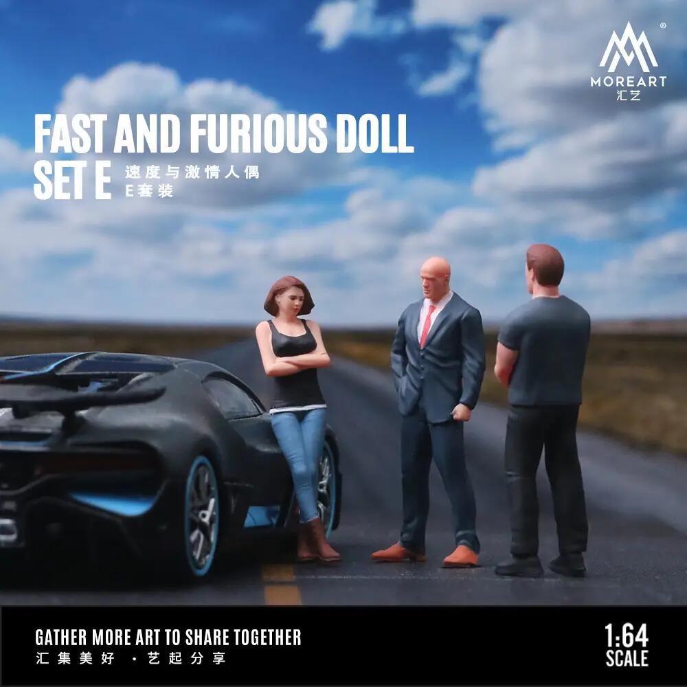 MoreArt - 1/64 Fast and Furious Doll Set E (MO222082)