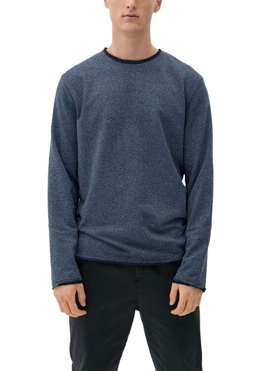 Q/S designed by Long sleeve with rolled hem - blue | Letzshop | Shirts