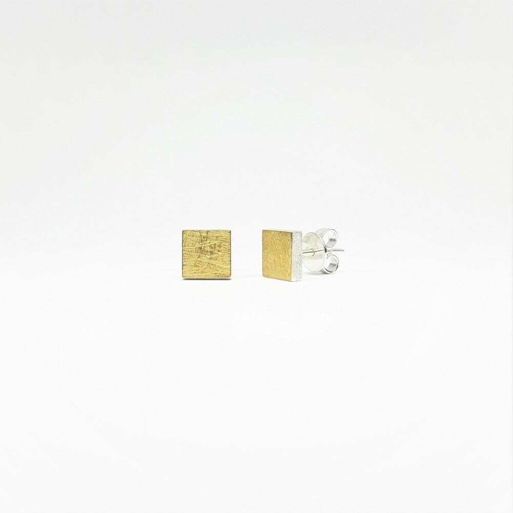 Earrings made of fine gold and 925 silver 7mm.