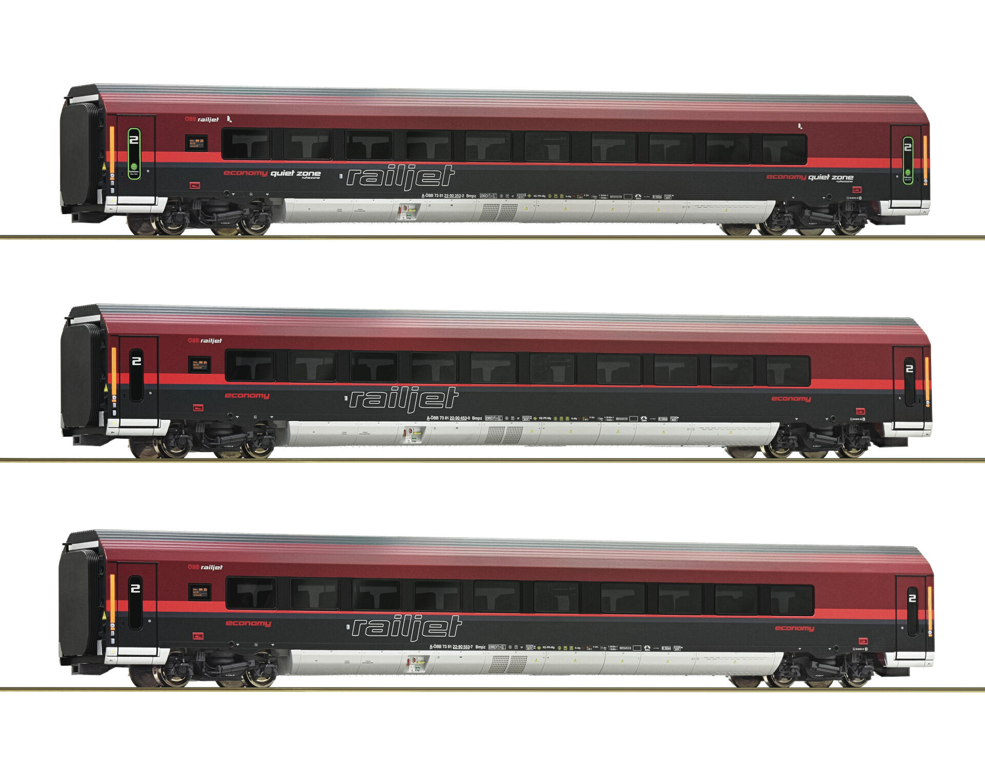 Roco Railjet 8両セット ÖBB DCC Roco H0 Roco 8-piece Set: Railjet, ÖBB AC + digitally | Letzshop